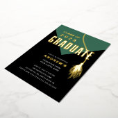 グリモダンーはっきりしたングラードキャップ卒業 箔招待状 (回転した状態)