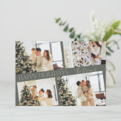 グリモダンーエレガントンコラージクリスマスホリダカード サンキューカード (スタンド正面)