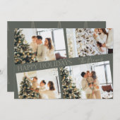 グリモダンーエレガントンコラージクリスマスホリダカード サンキューカード (正面/裏面)