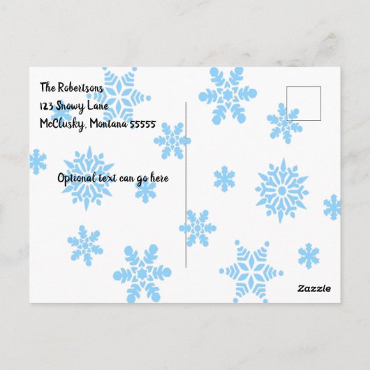  グリモダンーントラクター納屋周囲の庭クリスマス  ポストカード (裏面)