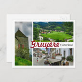 グリュイエールスイスハガキ ポストカード (正面/裏面)