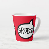 グリュエジ!Hello in Swiss German, Schwiizerdutsch カフェラテマグ (右アングル)