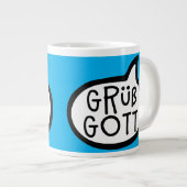 グリュスゴット，ドイツ語ハロー，オーストリア，バイエルン，スワビア ジャンボコーヒーマグカップ (正面右)