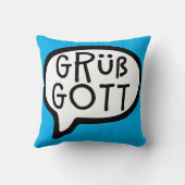 グリュスゴット,ドイツ語,バイエルン,オーストリア,こんにちは クッション (裏面)