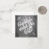 グリュッリッヒ・シュテットディール・ガット！ – イム・クレイディアフェスティル ノートカード (正面/裏面インサイチュ)