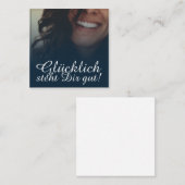 グリュッリッヒ・シュテットディール・ガット！ – ブラウ ノートカード (正面/裏面)