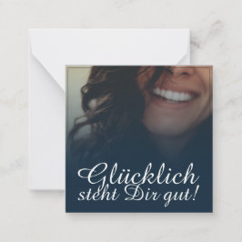 グリュッリッヒ・シュテットディール・ガット！ – ブラウ ノートカード