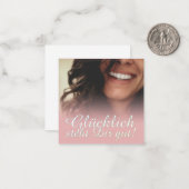 グリュッリッヒ・シュテットディール・ガット！ – ロゼ ノートカード (正面/裏面インサイチュ)