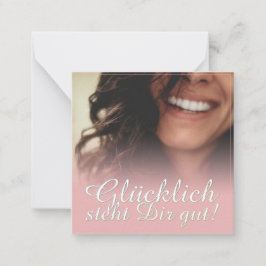 グリュッリッヒ・シュテットディール・ガット！ – ロゼ ノートカード