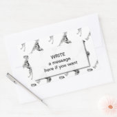 グリュティガードグゲンシルエット 長方形シール (封筒)