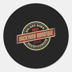 グリラーNのためのByrbecue Byckyard BbqロゴをBbs ラウンドシール