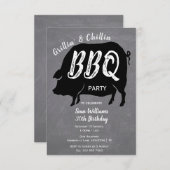 グリリンとチリンのBBQ誕生日パーティー 招待状 (正面/裏面)