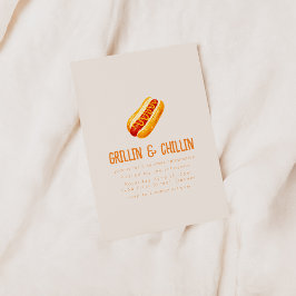 グリリンと肌寒い夏の裏庭BBQ 招待状