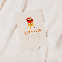 グリリンと肌寒い夏の裏庭BBQ 招待状