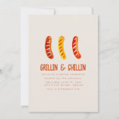 グリリンと肌寒い夏の裏庭BBQ 招待状 (正面)