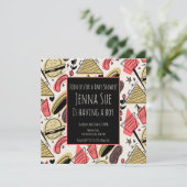 グリリング夏BBQドードルベビーシャワー カード (スタンド正面)