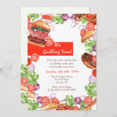 グリリング時間招待状 招待状 (正面/裏面)