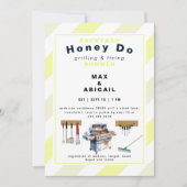 グリリング&固定イエローカップルのシャワー 招待状 (正面)