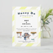 グリリング&固定イエローカップルのシャワー 招待状 (スタンド正面)