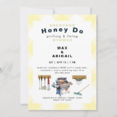 グリリング&固定ハニードイエローカップルのシャワー 招待状 (正面)