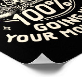 グリリングBbqパーティー私の肉はあなたのMで100%行っている ポスター (角)