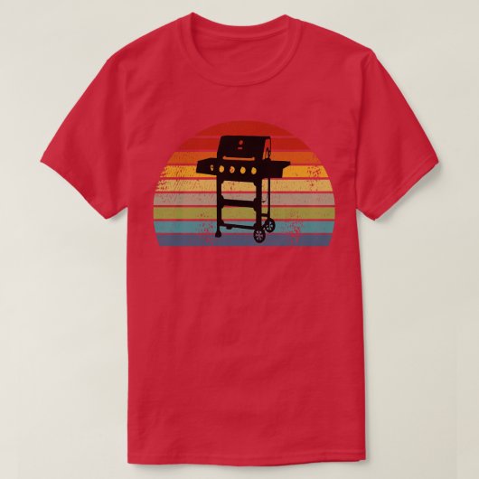 グリリングBBQレトロ Tシャツ (デザイン正面)