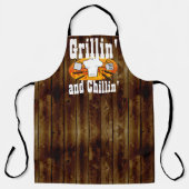 グリリンチリンおもしろいメンズBBQ料理シェフエプロン エプロン (正面)