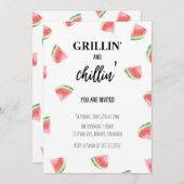 グリリン&チリンスイカBBQ招待状 招待状 (正面/裏面)