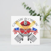 グリリン＆チリン警察クックアウト招待状 招待状 (スタンド正面)