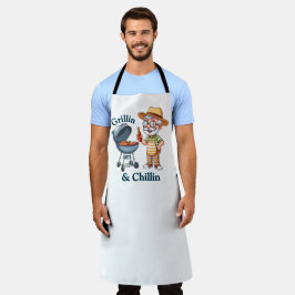 グリリン&チリン – BBQおもしろいデザインパパ エプロン