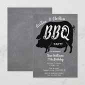 グリリン＆チリン BBQ バースデーパーティー 招待状 (正面/裏面)