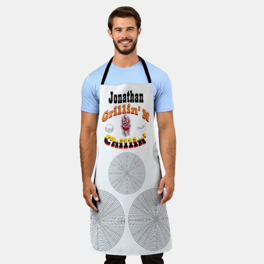 グリリンnチリンパーソナライズされたが自分の名前を追加 エプロン (着用した状態)