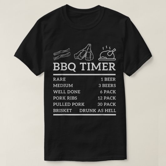 グリルおもしろいことわざBBQタイマーBbqビールグリルパパBa Tシャツ (デザイン正面)
