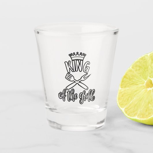 グリルおもしろいのデザインキング。ギフトパパ ショットグラス (正面)