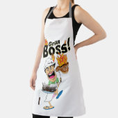 「グリルおもしろいボス」 BBQエプロン エプロン (インサイチュ)