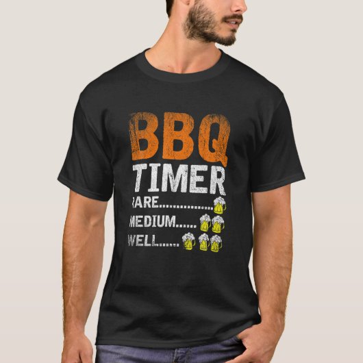 グリルおもしろいマスターギフトBBQタイマー希少中井戸 Tシャツ (正面)