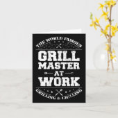 グリルおもしろいマスターBbqシェフ燻肉好きギフト カード (黄色い花)