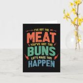 グリルおもしろい愛好家のための肉とパンBbqギフト カード (黄色い花)