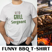グリルおもしろい軍曹Bbqメンズノベルティ Tシャツ
