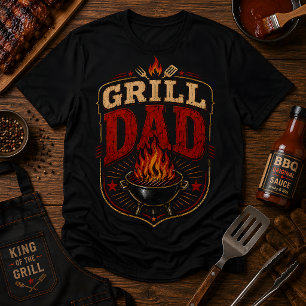 グリルお父さん ヴィンテージBBQ レトロ父の日 Tシャツ