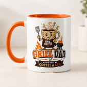 グリルお父さん BBQ コーヒー オレンジ マグ 父の日 ギフト