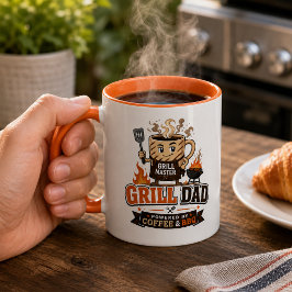 グリルお父さん BBQ コーヒー オレンジ マグ 父の日 ギフト