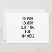 「グリルしようぜ!」あらゆるシーンに対応する招待状 招待状 (裏面)