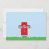 グリルでのバーベキューの招待状 招待状 (裏面)