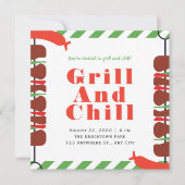 グリルとチルの招待状と発表 セーブザデート (正面)