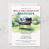 グリルとチルBBQパーティー 招待状 (正面)