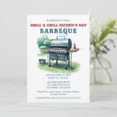 グリルとチルBBQパーティー 招待状 (スタンド正面)