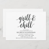 グリルと丘の引っ越し祝いパーティーパーティの招待状カード 招待状 (正面/裏面)