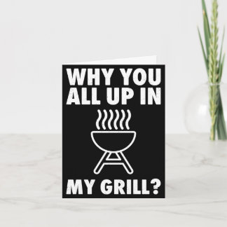 グリルに口出しするなよ BBQ バーベキュー おもしろ グルメパパ 男女兼用 カード
