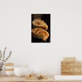 グリルに美味しいサーモンのステーキ ポスター (キッチン)